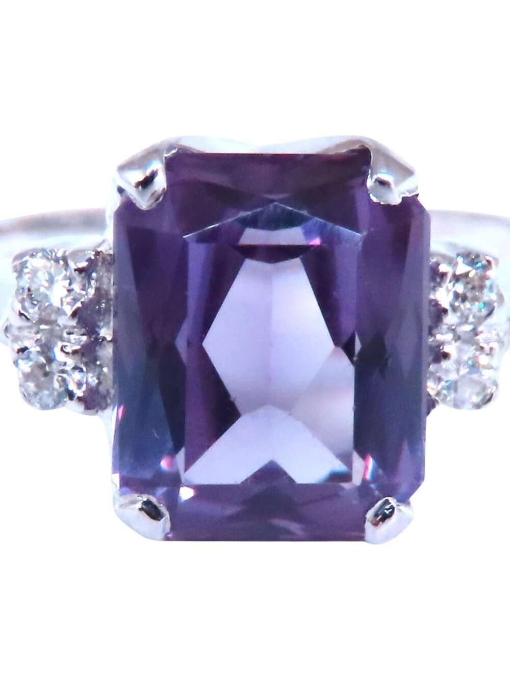 4ct Lab Alexanderite Diamonds Ring 10kt Gold 16511*